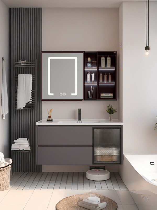 Wastafel Cabinet Modern 802L Grey