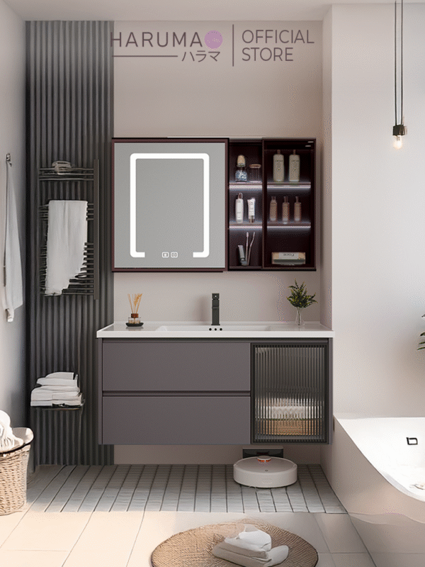 Wastafel Cabinet Modern 802L Grey