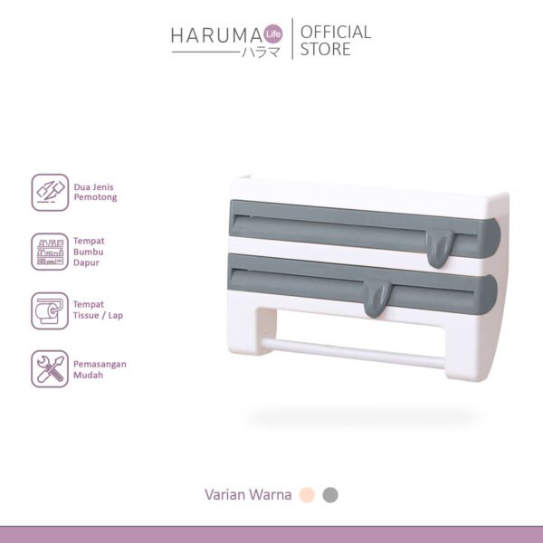 Dispenser Pemotong Plastik Wrap Multifungsi Dengan Pisau / Dispenser Cutting Wrap Multifungsi / Multifungsi Plastik Wrap Cutter / Dispenser Tisu Dapur