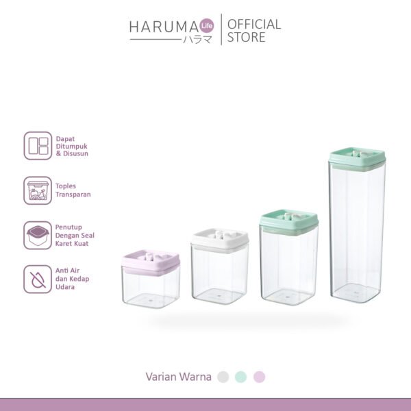 Toples Snack Kedap Udara/Anti Bocor / Toples Transparan Bening / Clear Storage Jar